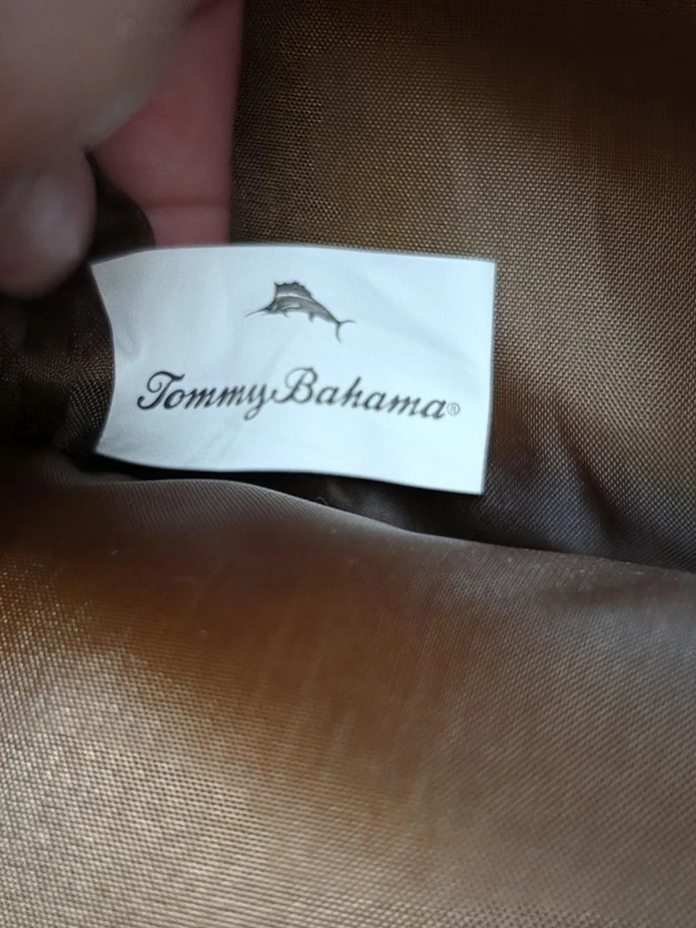Tommy Bahama Brown Canvas Weekender Bag